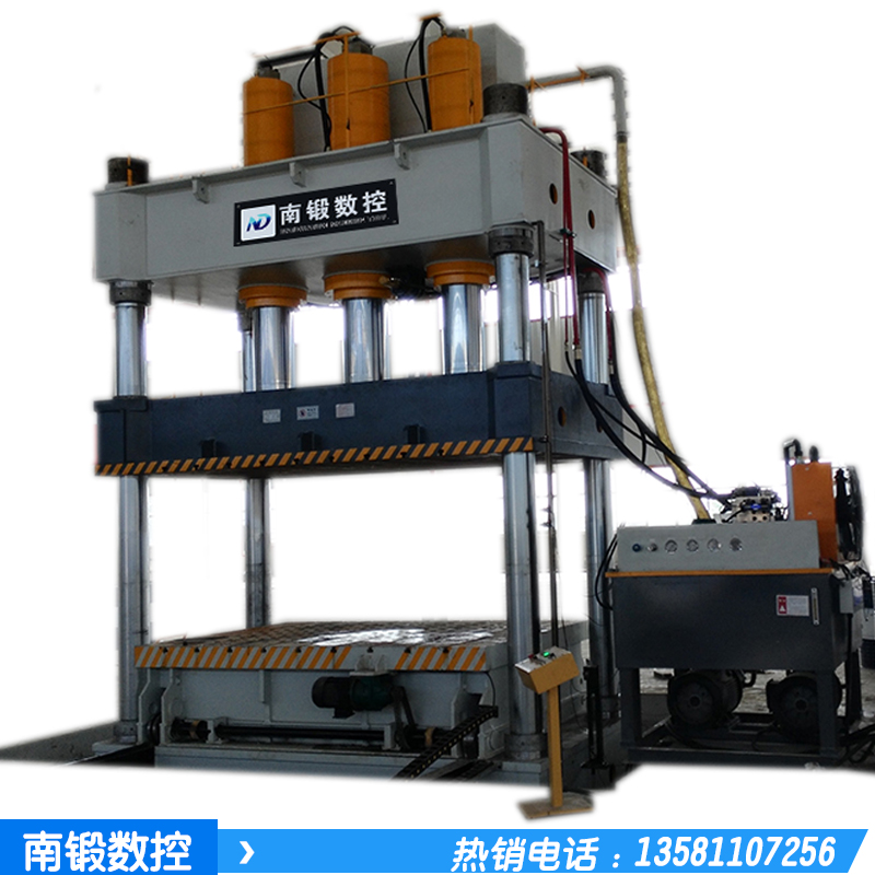 800噸三缸三梁四柱壓力機(jī)帶移動工作臺液壓機(jī)壓汽車配件油壓機(jī)